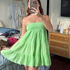 Green Babydoll Sundress
